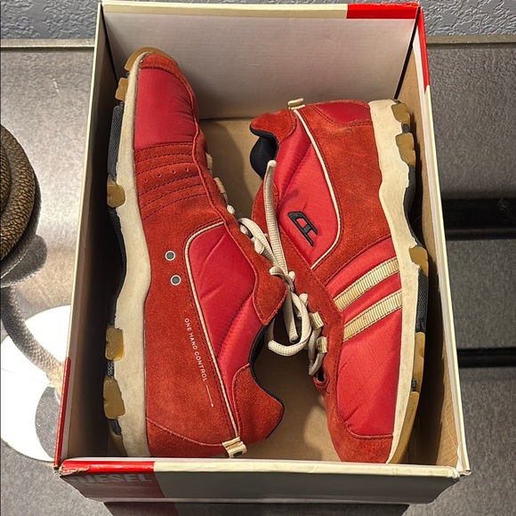 Diesel Other - Diesel Men's Bold Red and Tan Sneakers